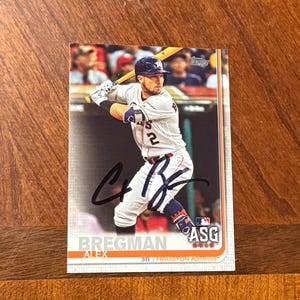 Alex Bregman signierte Karte Topps All Star Game 2019 Baseballkarte einstecken Houston Astros handsignierte Karte ohne COA