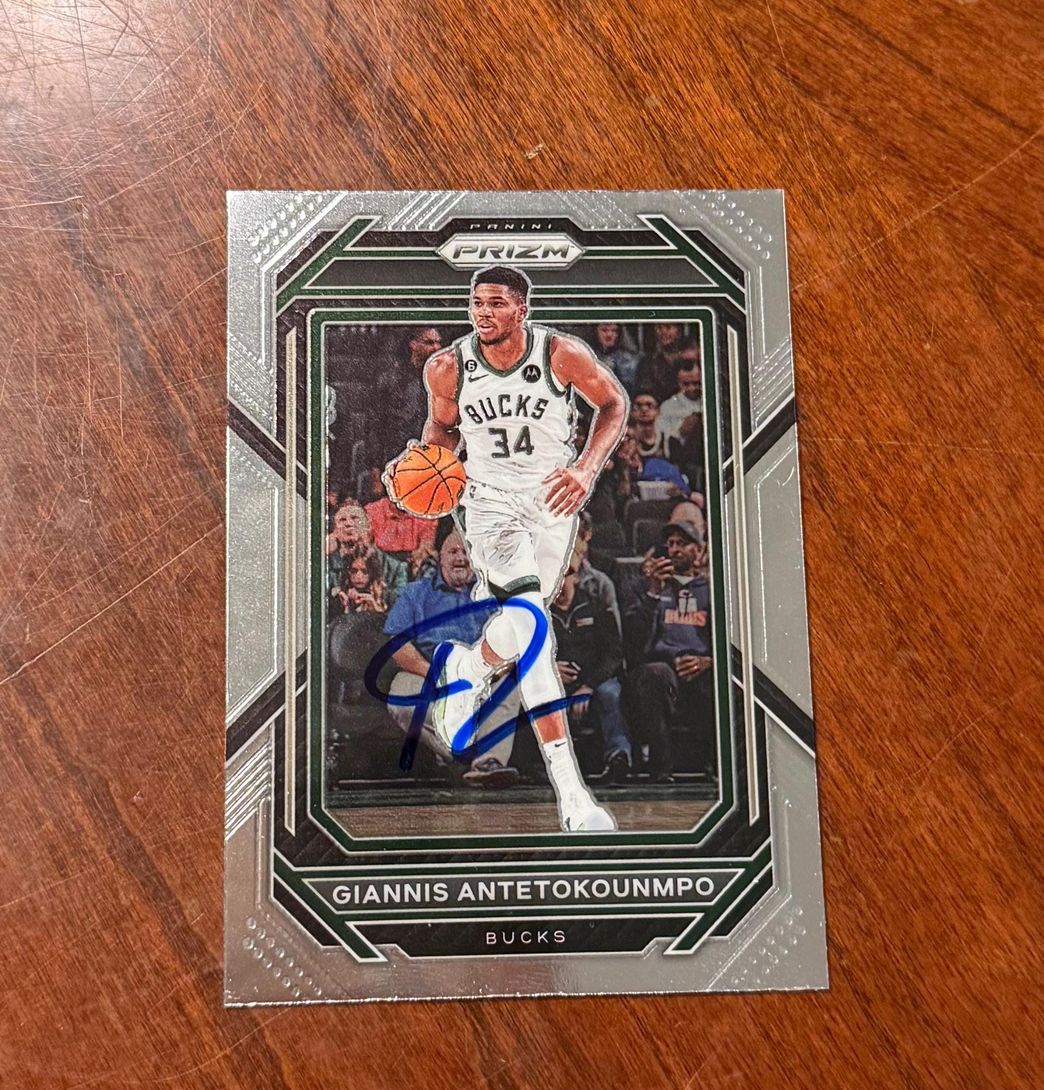 Giannis Antetokounmpo Signed Card - Etsy