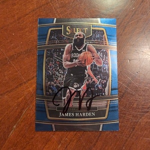 James Harden signierte Karte Panini Wähle Basketball Brooklyn Nets handsignierte Karte ohne COA