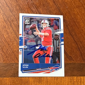 Josh Allen Autographed Card Panini Donruss Optic Football Card Buffalo Bills Hand Signed Card No COA