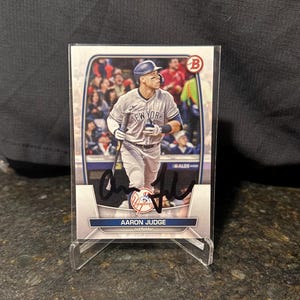 Aaron Judge Autographed Card Topps Bowman Baseball Card New York Yankees Auto No COA Black Ink All Star MVP Rare