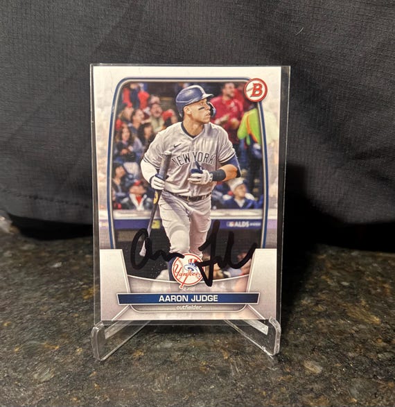 Aaron Judge Autographed Card Topps Bowman Baseball Card New York Yankees  Auto No COA Black Ink All Star MVP Rare - Etsy