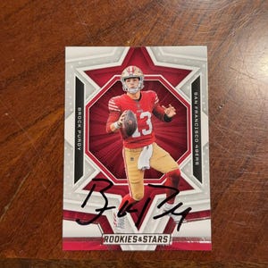 Brock Purdy signierte Karte Panini Rookies And Stars Football Card San Francisco 49ers Handsignierte Karte ohne COA
