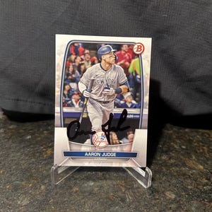 Aaron Judge Autographed Card Topps Bowman Baseball Card New York Yankees Auto No COA