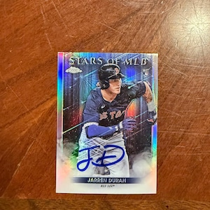Jarren Duran Rookie signierte Karte Topps Stars der MLB Baseballkarte Boston Red Sox handsignierte Karte ohne COA All Star RARE