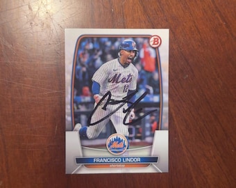 フランシスコ・リンドーア 直筆サインカード Topps Baseball New York