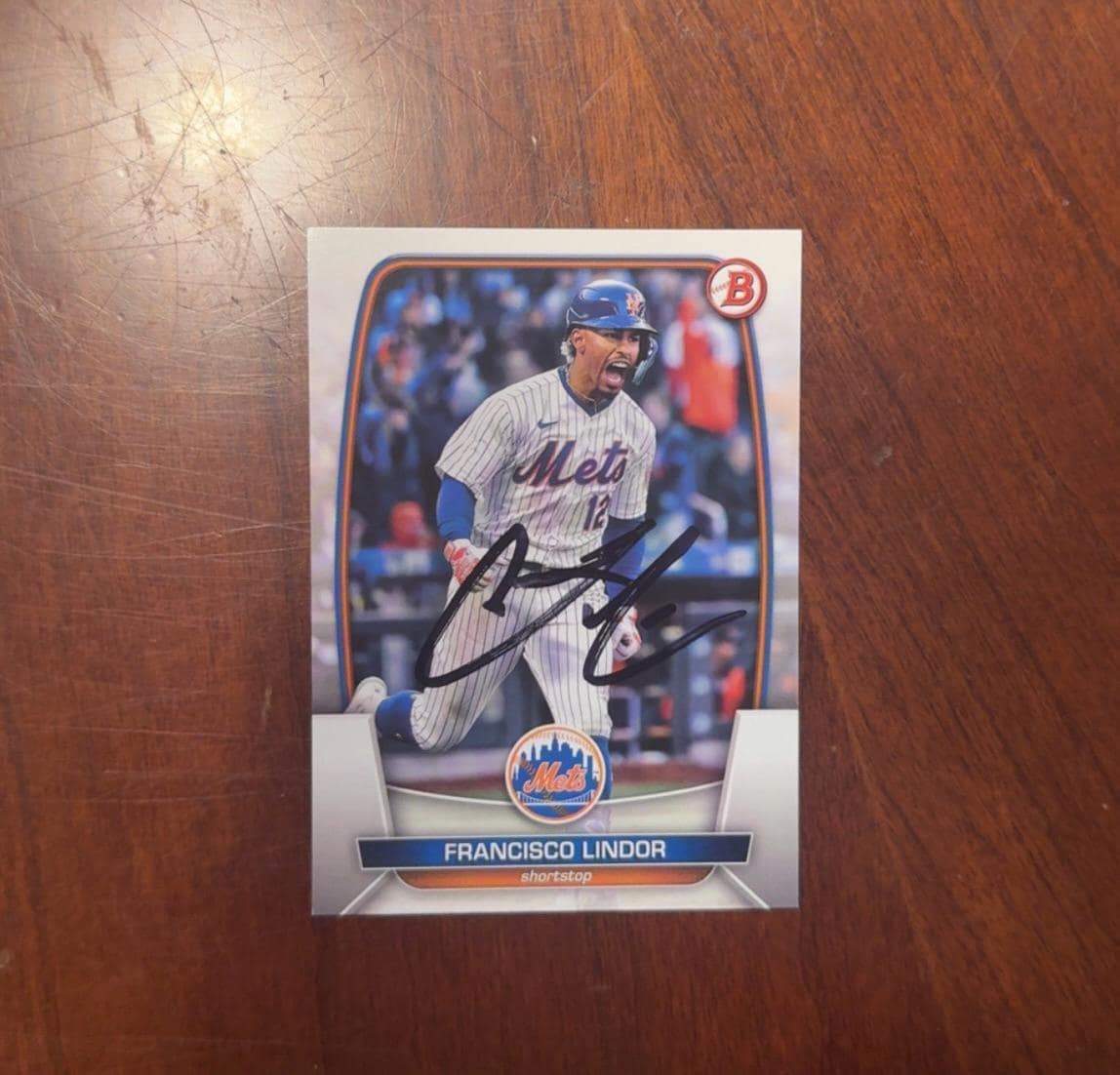 フランシスコ・リンドーア 直筆サインカード Topps Baseball New York