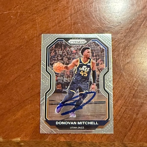 Donovan Mitchell signierte Karte Panini Prizm Basketball Utah Jazz Handsignierte Karte ohne Echtheitszertifikat