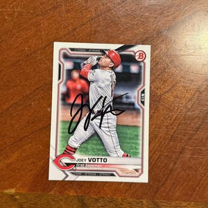 Joey Votto signierte Karte Topps Bowman Baseball Card Cincinnati Reds Handsignierte Karte ohne COA