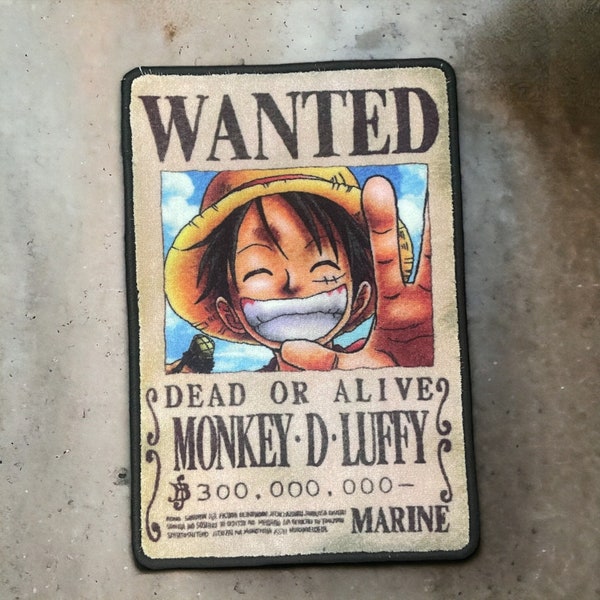 Monkey D Luffy Wanted Poster Anime Rug, Straw-Hat Luffy Bounty Wanted Poster One Piece Rug, Luffy Rug, One Piece Anime Bounty Poster Rug