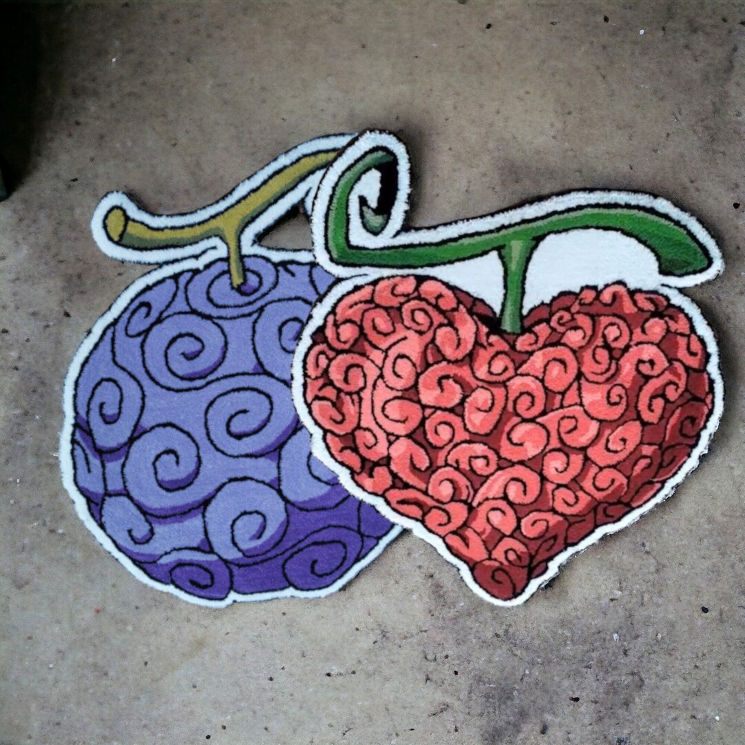 Gomu Gomu One Piece Devil Fruit Anime Rug, Op Op Devil Fruit Rug, Gum