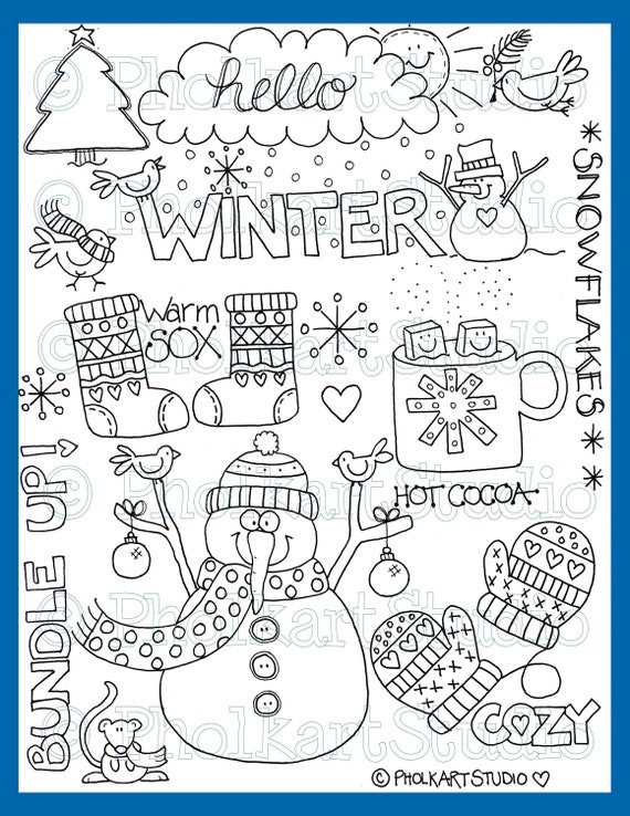 Free Downloadable Coloring Sheet for Children - Cozy Coats for Kids