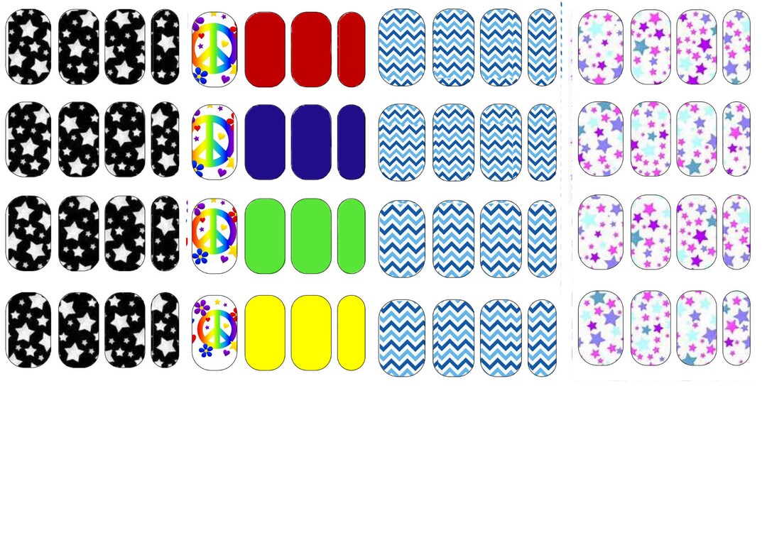 Waterslide Nail Decals. Can Create Custom Decals. - Etsy