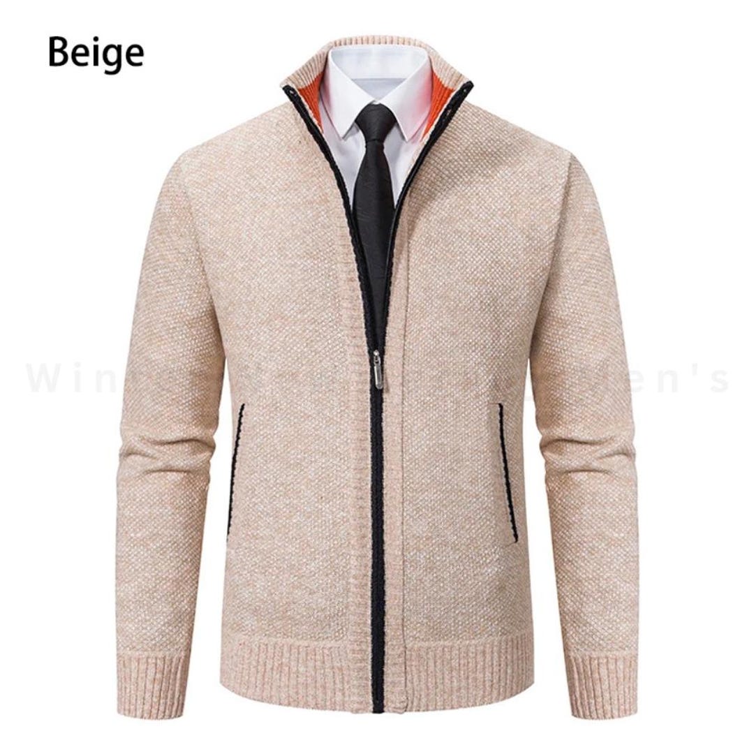 Men's Jacket Coat Sweater Fleece-lined Cardigan Knitwear