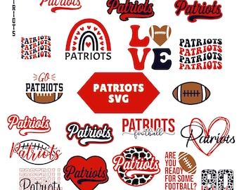 Paquete SVG de fútbol americano de los Patriots: diseños de camisetas, porristas y mamás (descarga digital)