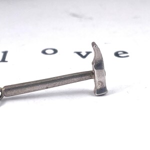 Vintage Sterling Silver Hammer Charm.  power, strength, resilience, protection. creation, transformation, defence .Thor's hammer, divine protection the ability to overcome obstacles. inner strength, determination power