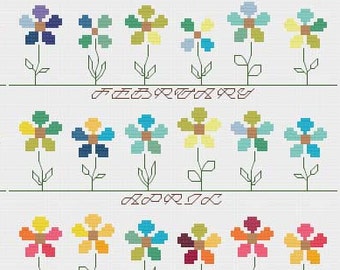 Temperature Garden cross stitch pattern PDF - INSTANT DOWNLOAD