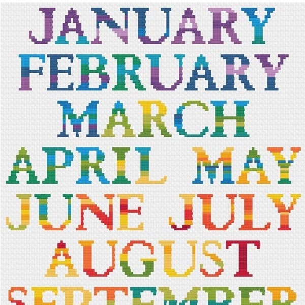 Temperature Typography cross stitch pattern PDF - INSTANT DOWNLOAD