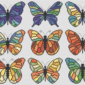 Temperature Butterflies cross stitch pattern PDF INSTANT DOWNLOAD image 1