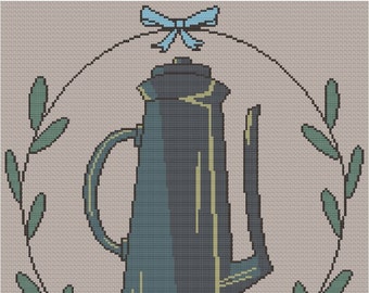 Full Cross Version - Brewtiful: A Coffee Collection Design cross stitch pattern PDF - INSTANT DOWNLOAD