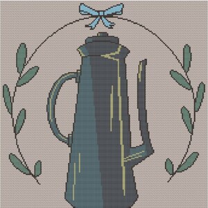 Full Cross Version - Brewtiful: A Coffee Collection Design cross stitch pattern PDF - INSTANT DOWNLOAD