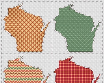 Wisconsin Kreuzstich Stickmuster - PDF Stickmuster SOFORT DOWNLOAD