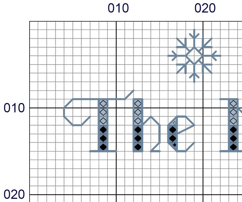 PDF Pattern Cross Stitch the Meaning of the Snowflake Etsy