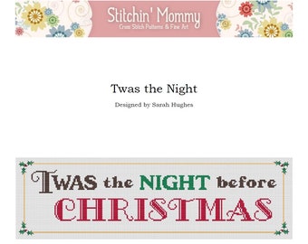 PRINT COPY - Twas the Night cross stitch pattern