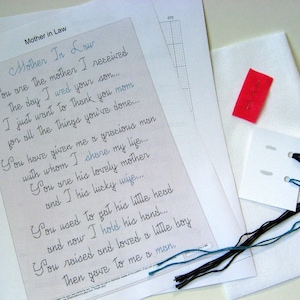 Cross stitch KIT - Schoonmoeder