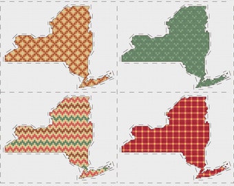 New York cross stitch sampler - PDF pattern INSTANT DOWNLOAD