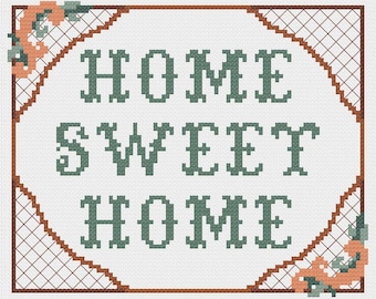 Home Sweet Home Classic cross stitch pattern - PDF - INSTANT DOWNLOAD