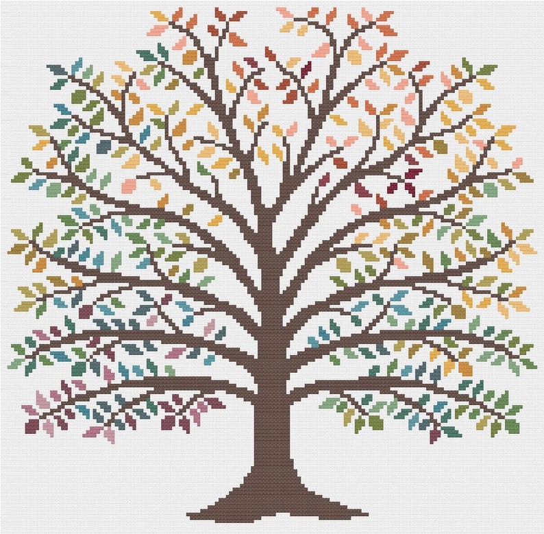 Temperature Tree cross stitch pattern PDF INSTANT DOWNLOAD image 1