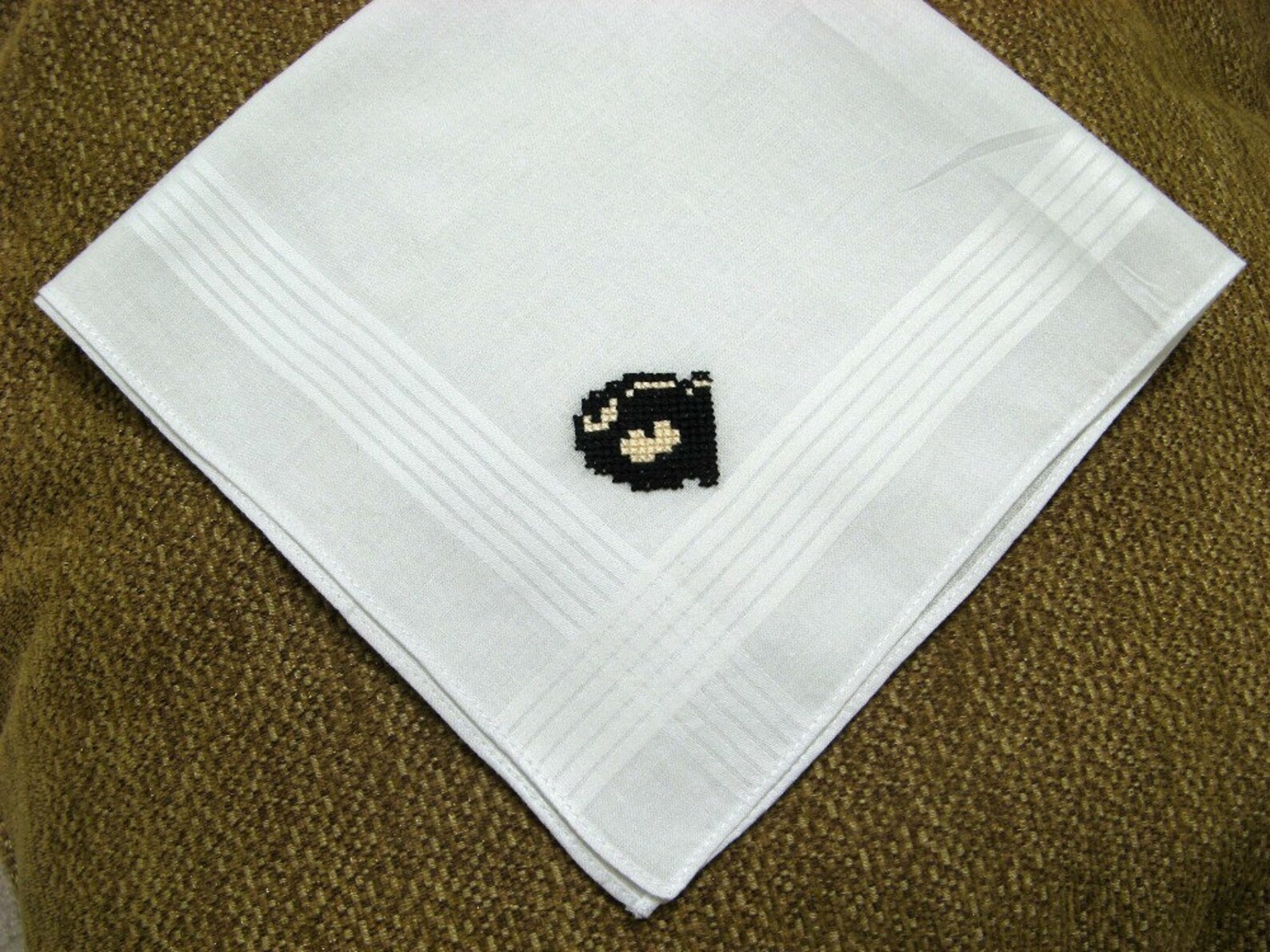 Nintendo Cross Stitch Handkerchief Bullet Bill Made to Etsy