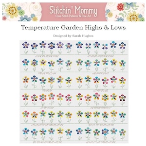 PRINT Copy - HIGH LOW Temperature Garden cross stitch pattern