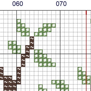 PRINT COPY Temperature Tree cross stitch pattern image 4