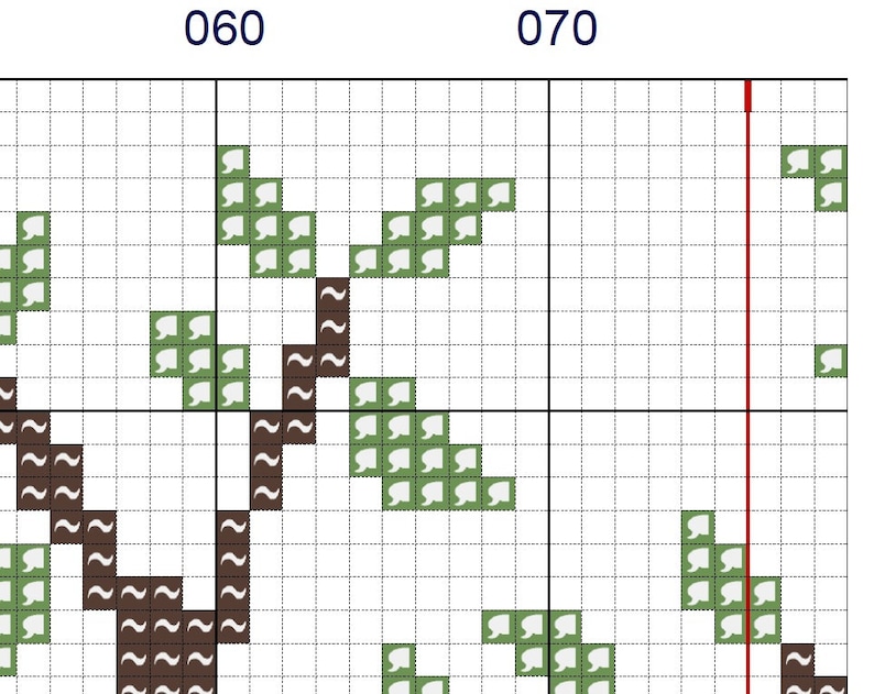 PRINT COPY Temperature Tree cross stitch pattern image 4