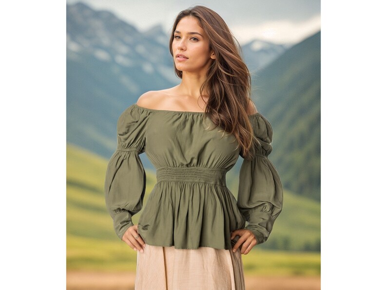 Renaissance blouse, Ren faire blouse, medievalblosue,cottagecore blosue,milkmaid blouse