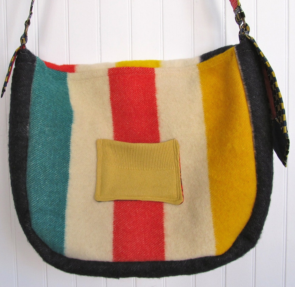 Upcycled Wool Blanket Messenger Bag Custom Order Etsy