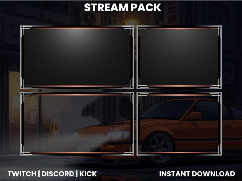 Red Car Themed Stream Pack | Car Overlays | Twitch Stream Pack |twitch ...