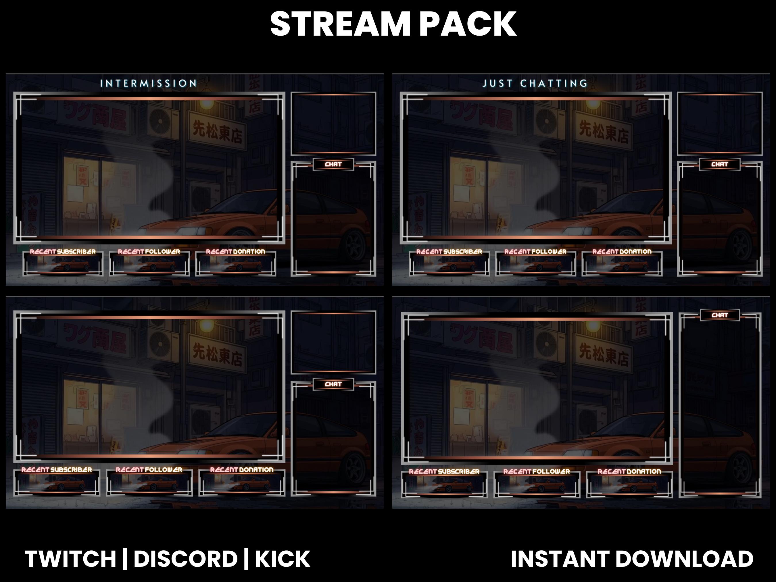 Red Car Themed Stream Pack | Car Overlays | Twitch Stream Pack |twitch ...