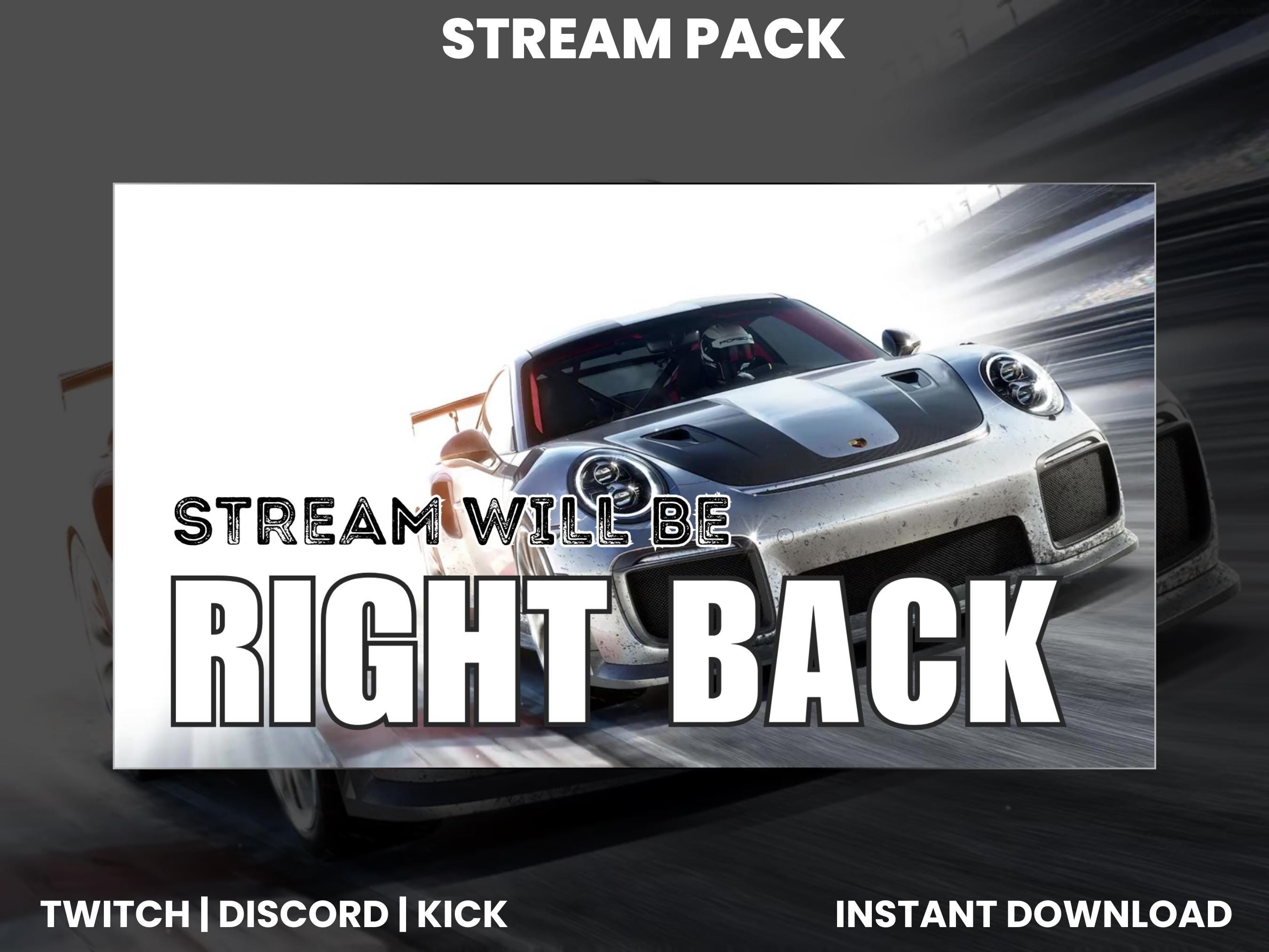 Grey Porsche Stream Pack | Car Overlays | Twitch Stream Pack |racing ...