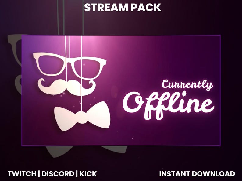 Father's Day Twitch Stream Pack | Purple Dad Theme Overlays (digital ...