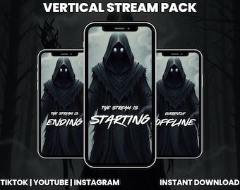 Grim Reaper Animated Stream Pack | Dark Twitch Overlays (Digital Download)