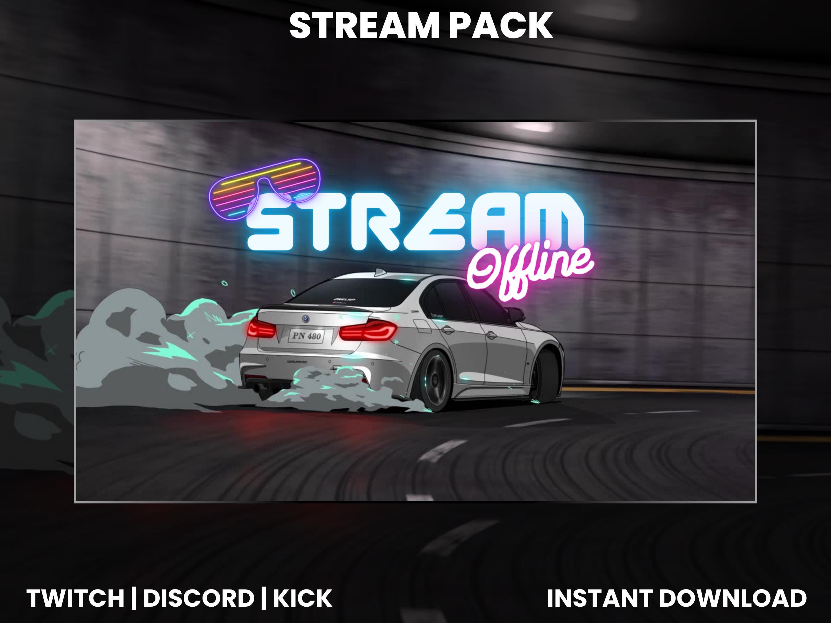 Racing Car Twitch Stream Pack | Animated Overlays, Screens, Panels - Etsy