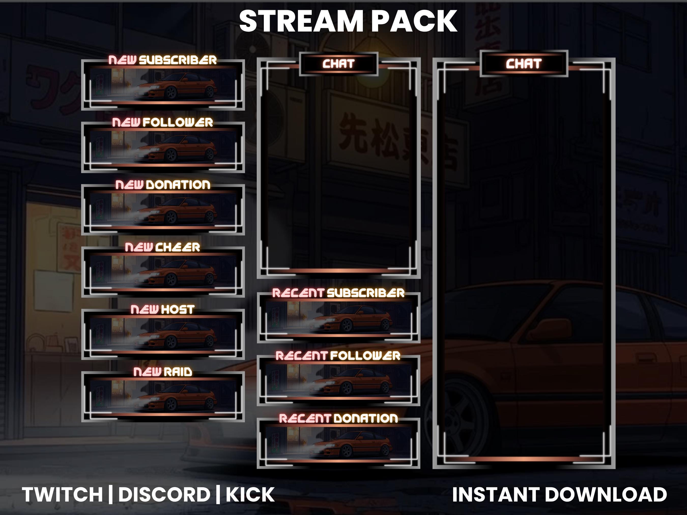Red Car Themed Stream Pack | Car Overlays | Twitch Stream Pack |twitch ...