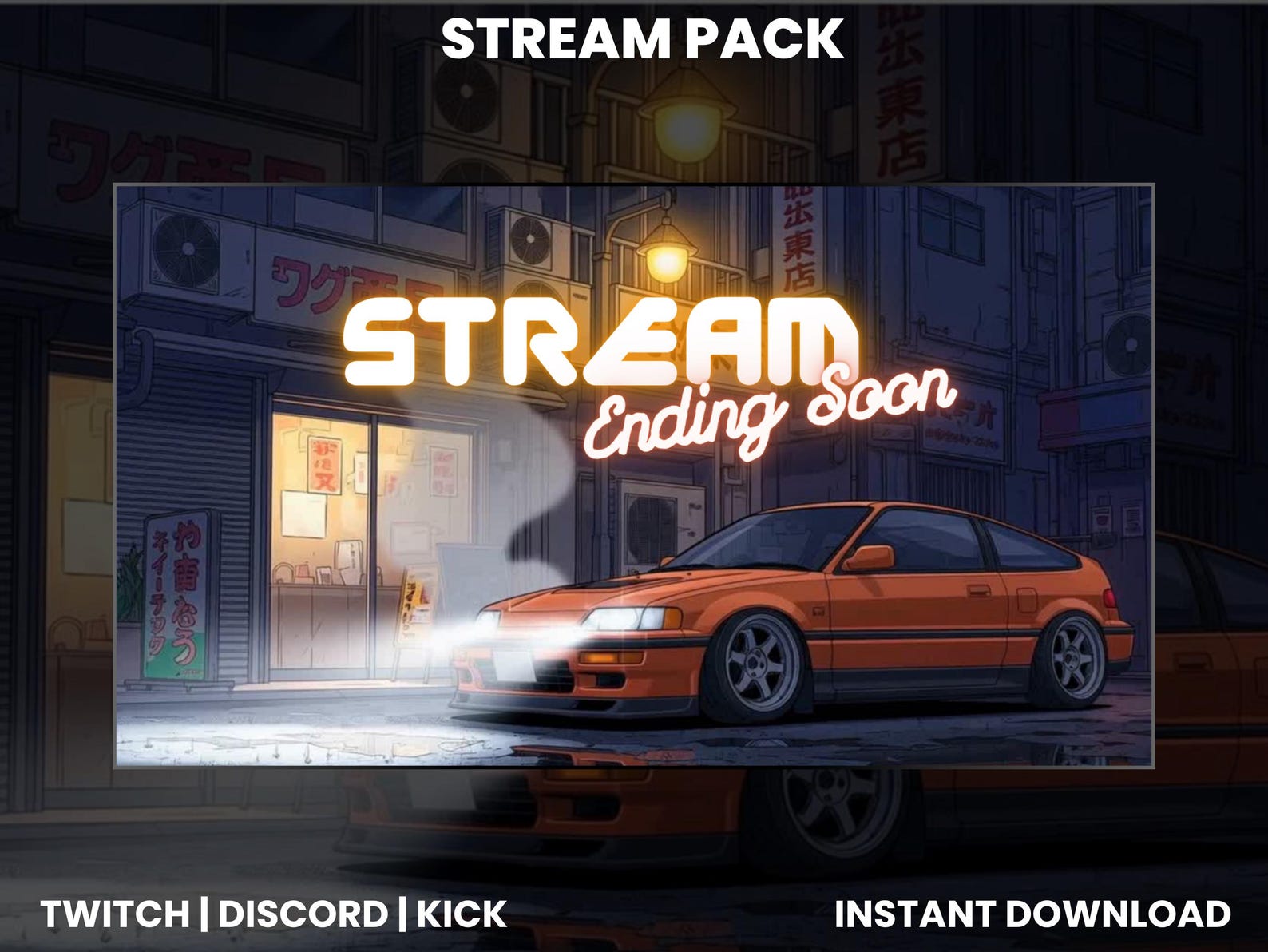 Red Car Themed Stream Pack | Car Overlays | Twitch Stream Pack |twitch ...