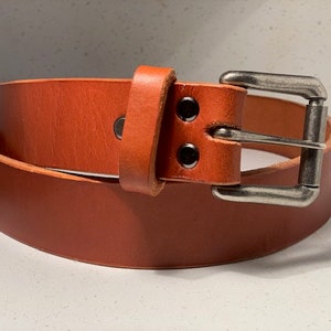 1 1/2-inch men&#39;s heavy-duty belt, handmade, custom fit, full grain 10-11 oz Herman Oak Leather