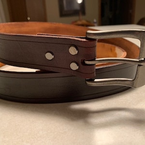 1 1/2 Handmade, full grain leather belt
