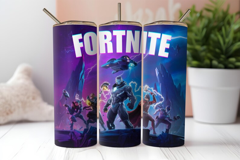 Night Battle Tumbler Wrap, Epic Gameinspired 20 Oz Skinny Tumbler