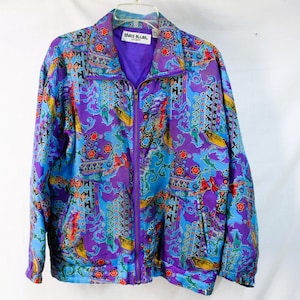 90's Silk Jacket - Etsy